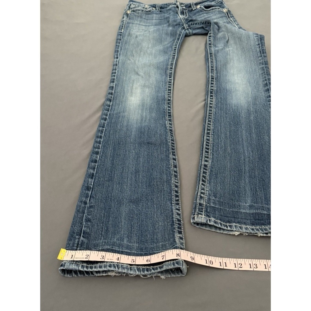 Miss Me Jeans Womens Size 28 Bootcut Medium Wash Embroidered Embellished Stretch - Picture 11 of 15